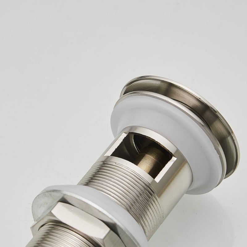 BWE Bathroom Sink Drain Bathroom Faucet Vessel Vanity Sink Drain Stopper with Overflow Brushed Nickel Fits Bathroom Standard Sink Hole 1-1/2" to 1-3/4" - Image 4